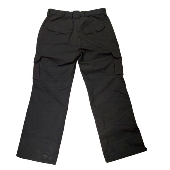Turbine TRBN Ski Snow Cargo Pants Mens Medium Black Insulated Nylon Ankle Zip - Picture 5 of 12